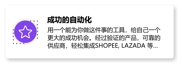 成功的自动化 用一个能为你做这件事的工具，给自己一个更大的成功机会。经过验证的产品，可靠的供应商，轻松集成Shopee, lazada 等…